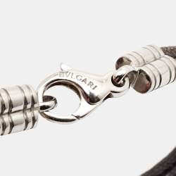 مملوكة مسبقًا Bvlgari Tondo Cuore 18k Yellow Gold and Steel Cord Bracelet