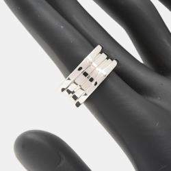 Bvlgari 18K White Gold B.Zero1 Band Ring EU 50