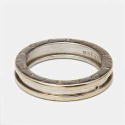 Bvlgari B.Zero1 1-Band 18k White Gold Ring Size 59