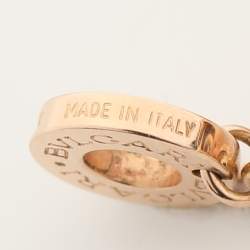 Pre Owned Bvlgari Multi Gemstone Inlay 18K Rose Gold Station Bracelet SM