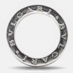 Bvlgari B.Zero1 Diamond 18k White Gold Band Ring Size 48