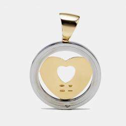 Bvlgari Tondo Heart 18k Yellow Gold Stainless Steel Pendant 