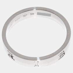 Bvlgari 18K White Gold B.zero1 Essential Band Ring EU 59