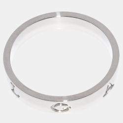 Bvlgari 18K White Gold B.zero1 Essential Band Ring EU 59