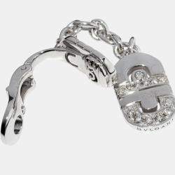 Bvlgari 18K White Gold and Diamond Parentesi Dangling Earrings