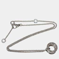 Bvlgari 18K White Gold and Diamond Bvlgari Bvlgari Pendant Necklace
