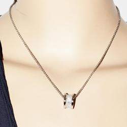 Bvlgari 18K White Gold and Diamond Bvlgari Bvlgari Pendant Necklace