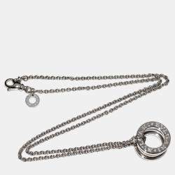 Bvlgari 18K White Gold B.zero1 Pendant Necklace