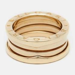 Bvlgari B.Zero1 3-Band 18k Yellow Gold Ring Size 51