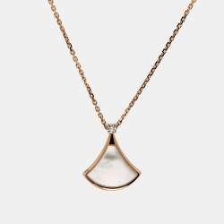 Bvlgari Divas' Dream Mother of Pearl Diamond 18k Rose Gold Necklace