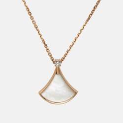 Bvlgari Divas' Dream Mother of Pearl Diamond 18k Rose Gold Necklace
