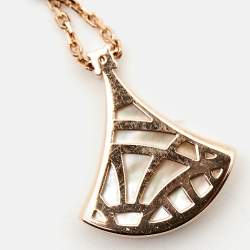 Bvlgari Divas' Dream Mother of Pearl Diamond 18k Rose Gold Necklace