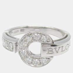 Bvlgari 18k White Gold Bvlgari Bvlgari Diamond Ring EU 49