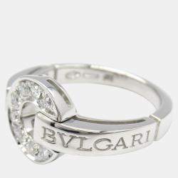 Bvlgari 18k White Gold Bvlgari Bvlgari Diamond Ring EU 49