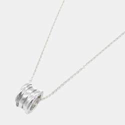 Bvlgari B-zero1 Necklace 18k White Gold White Gold Silver Metal