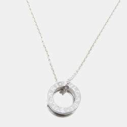 Bvlgari B-zero1 Necklace 18k White Gold White Gold Silver Metal