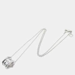 Bvlgari B-zero1 Necklace 18k White Gold White Gold Silver Metal