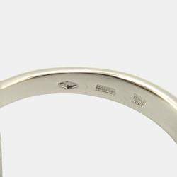 Bvlgari 18K White Gold and Diamond Flip Band Ring EU 51