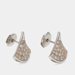Bvlgari Divas' Dream Pavé Diamonds 18K White Gold Stud Earrings