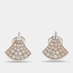 Bvlgari Divas' Dream Pavé Diamonds 18K White Gold Stud Earrings