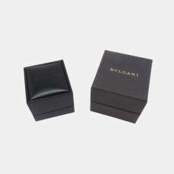 Bvlgari 18K Pink Gold Monologo Ring Size 50/#10