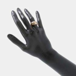 Bvlgari 18K Pink Gold Monologo Ring Size 50/#10