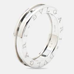 Bvlgari B.Zero1 18k White Gold 1-Band Ring Size 54