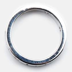 Pre Owned Bvlgari Roman Sorbets Multi Gemstones 18k White Gold Ring Size 54