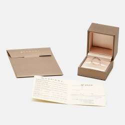 Pre Owned Bvlgari Roman Sorbets Multi Gemstones 18k White Gold Ring Size 54