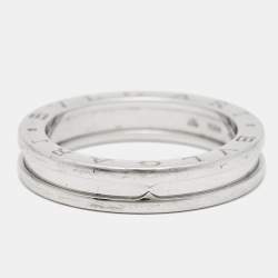 Bvlgari B.Zero1 1-Band 18k White Gold Ring Size 61