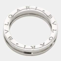 Bvlgari B.Zero1 1-Band 18k White Gold Ring Size 61