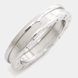 Bvlgari B.Zero1 1-Band 18k White Gold Ring Size 61