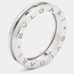 Bvlgari B.Zero1 1-Band 18k White Gold Ring Size 61