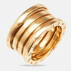 Bvlgari B.zero1 4 Band 18k Yellow Gold Ring Size 52