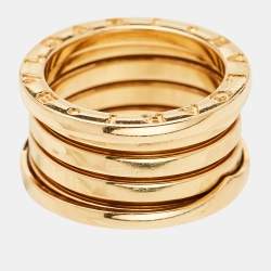 Bvlgari B.zero1 4 Band 18k Yellow Gold Ring Size 52