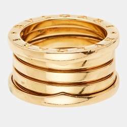 Bvlgari B.zero1 4 Band 18k Yellow Gold Ring Size 52