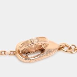Pre Owned Bvlgari Divas’ Dream Mother of Pearl 18K Rose Gold Charm Bracelet SM