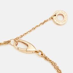 Pre Owned Bvlgari Divas' Dream Onyx 18k Rose Gold Bracelet M/L