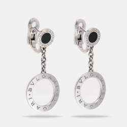 Bvlgari Bvlgari Onyx 18k White Gold Dangle Earrings