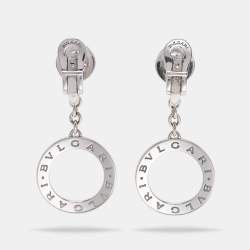 Bvlgari Bvlgari Onyx 18k White Gold Dangle Earrings