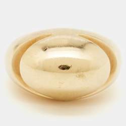 Bvlgari Cabochon 18kt Yellow Gold Ring Size 55