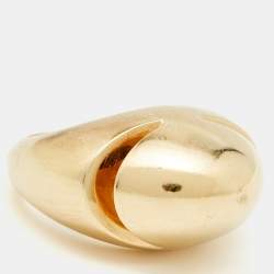 Bvlgari Cabochon 18kt Yellow Gold Ring Size 55