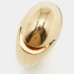 Bvlgari Cabochon 18kt Yellow Gold Ring Size 55