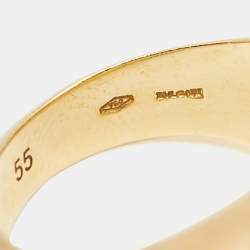 Bvlgari Cabochon 18kt Yellow Gold Ring Size 55