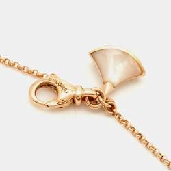 Pre Owned Bvlgari Divas' Dream Mother of Pearl 18k Rose Gold 4 Motif Bracelet