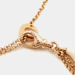 Pre Owned Bvlgari Divas' Dream Mother of Pearl 18k Rose Gold 4 Motif Bracelet