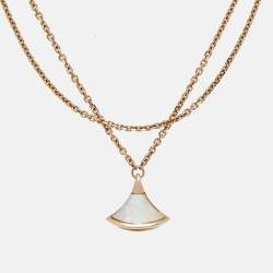 Pre Owned Bvlgari Divas' Dream Mother of Pearl 18k Rose Gold Bracelet SM