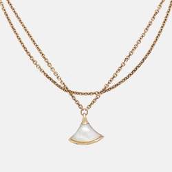 Pre Owned Bvlgari Divas' Dream Mother of Pearl 18k Rose Gold Bracelet SM