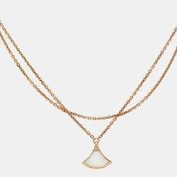 Pre Owned Bvlgari Divas' Dream Mother of Pearl 18k Rose Gold Bracelet SM