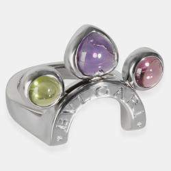 Bvlgari 18K White Gold Allegra Ring EU 50
